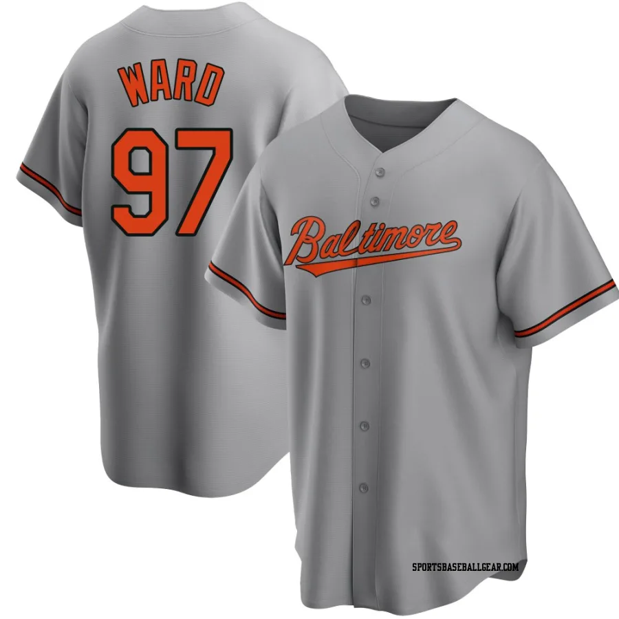 Thaddeus Ward Men's Baltimore Orioles Gray Replica Road Jersey