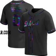 Thomas Bruss Men's Detroit Tigers Black Holographic Replica Alternate Jersey