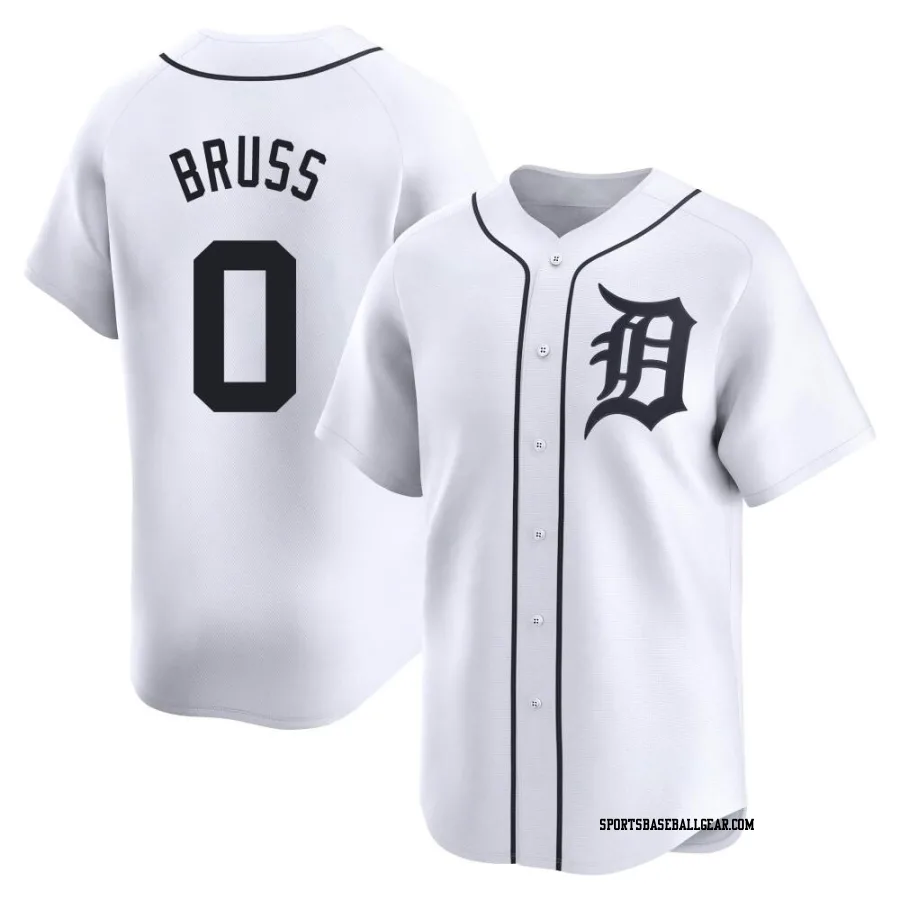 Thomas Bruss Men's Detroit Tigers White Limited Home Jersey