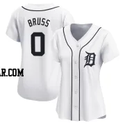 Thomas Bruss Women's Detroit Tigers White Limited Home Jersey