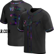 Thomas Hatch Men's Pittsburgh Pirates Black Holographic Replica Alternate Jersey