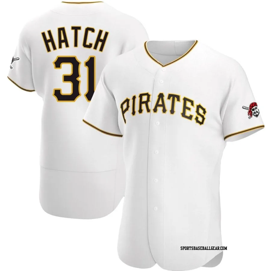 Thomas Hatch Men's Pittsburgh Pirates White Authentic Home Jersey