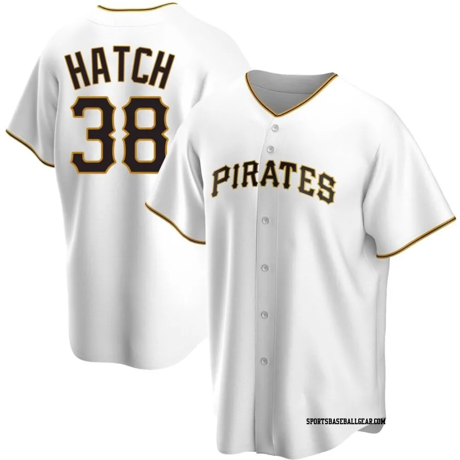 Thomas Hatch Men's Pittsburgh Pirates White Replica Home Jersey