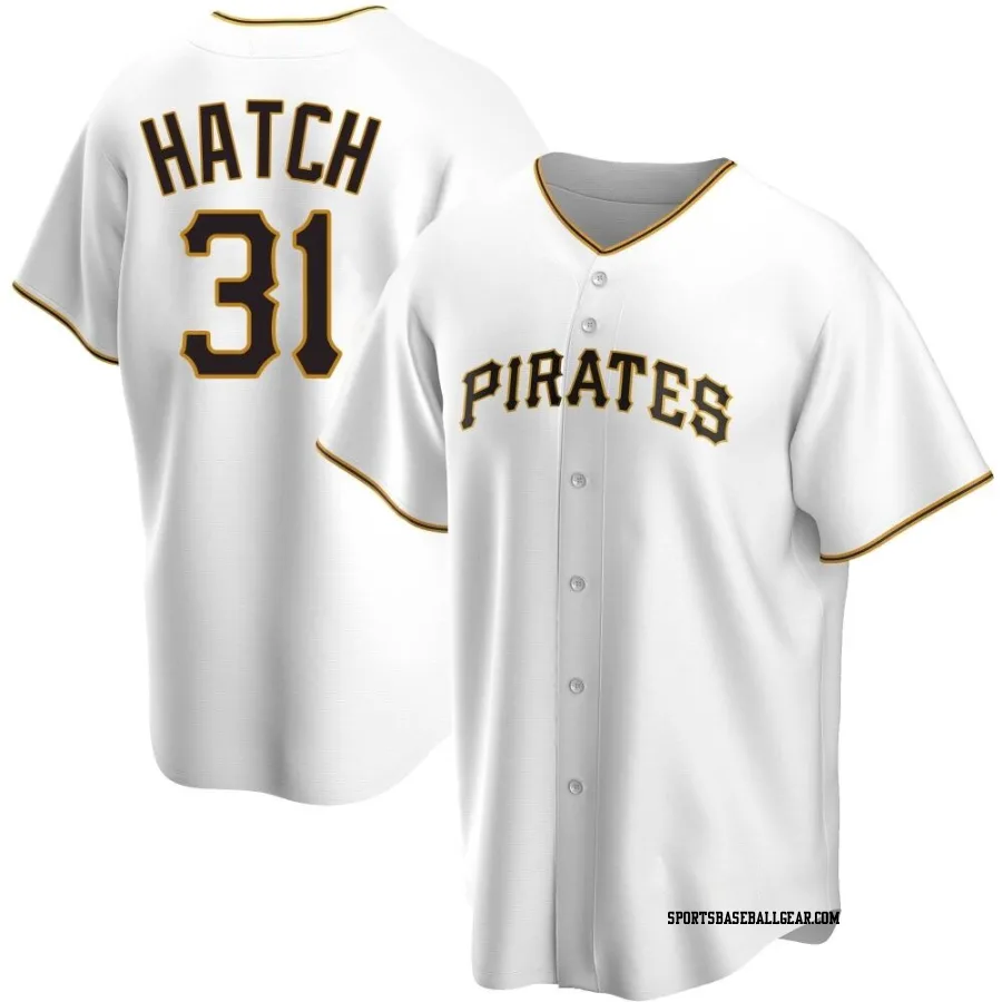 Thomas Hatch Youth Pittsburgh Pirates White Replica Home Jersey