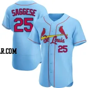 Thomas Saggese Men's St. Louis Cardinals Light Blue Authentic Alternate Jersey