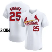 Thomas Saggese Men's St. Louis Cardinals White Elite Home Jersey