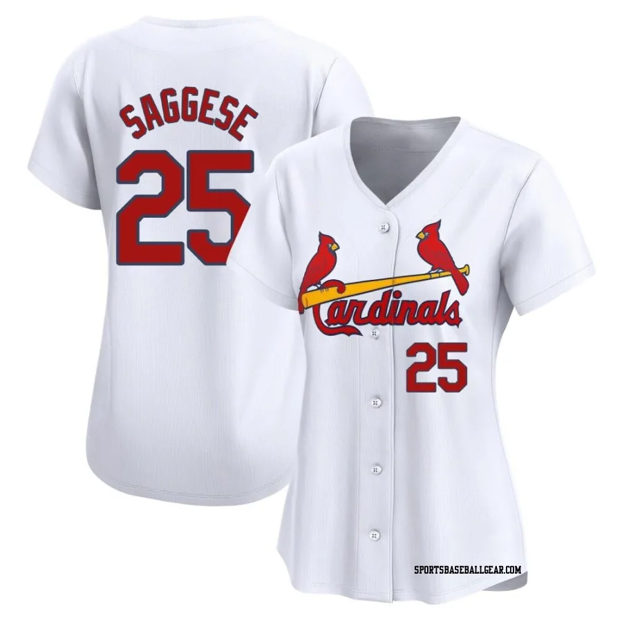 Thomas Saggese Women's St. Louis Cardinals White Limited Home Jersey