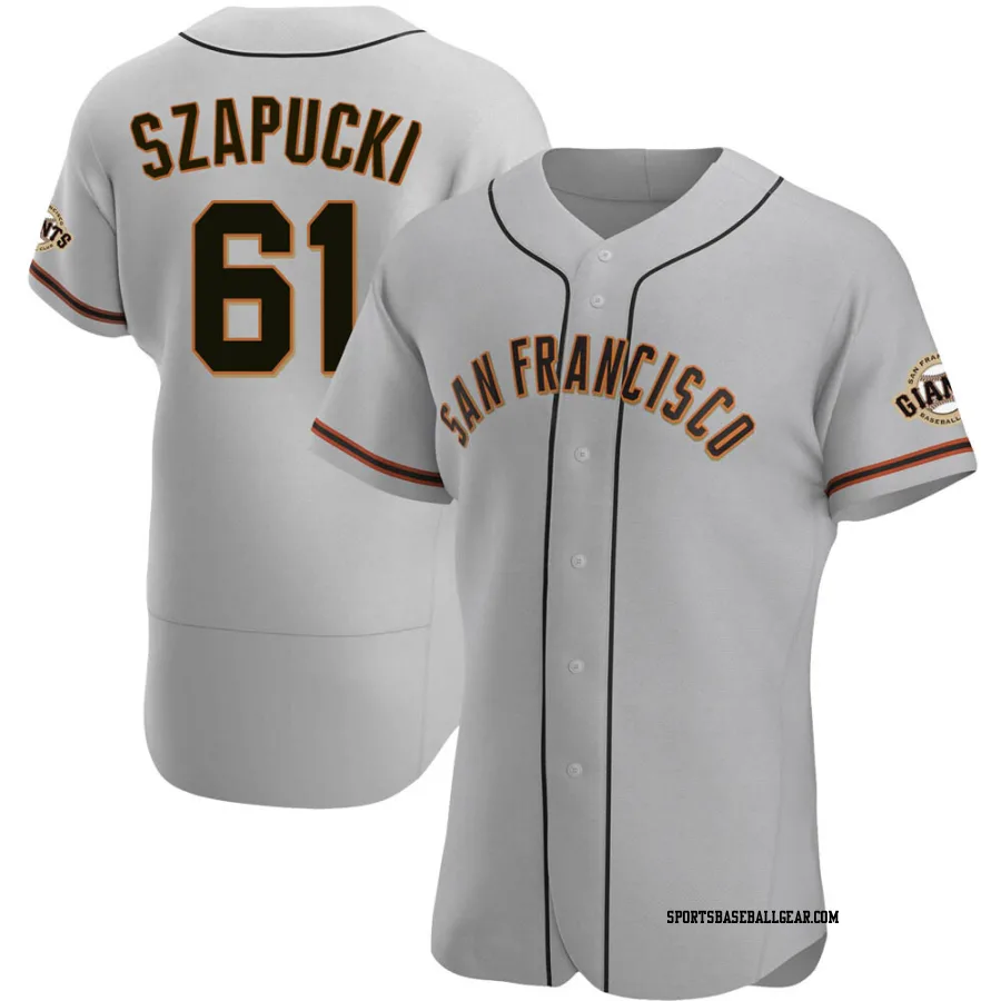 Thomas Szapucki Men's San Francisco Giants Gray Authentic Road Jersey