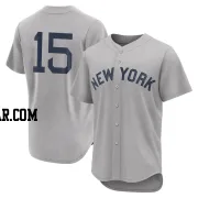 Thurman Munson Men's New York Yankees Gray Authentic 2021 Field of Dreams Jersey