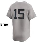 Thurman Munson Men's New York Yankees Gray Limited Away 2nd Jersey