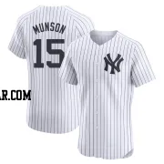 Thurman Munson Men's New York Yankees White Elite Home Jersey