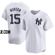 Thurman Munson Men's New York Yankees White Limited Yankee Home Jersey