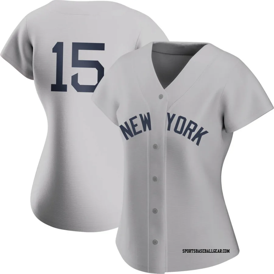 Thurman Munson Women's New York Yankees Gray Replica 2021 Field of Dreams Jersey