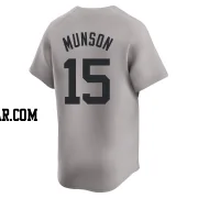 Thurman Munson Youth New York Yankees Gray Limited Away Jersey