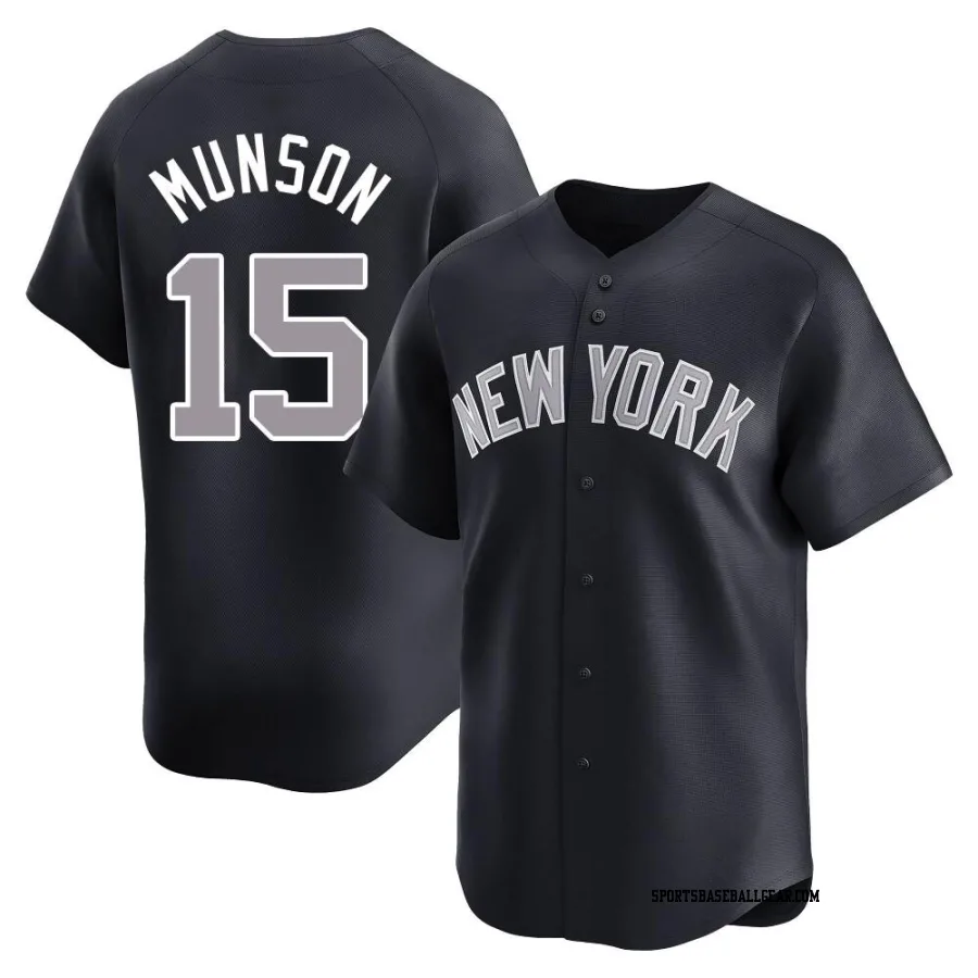 Thurman Munson Youth New York Yankees Navy Limited Alternate Jersey