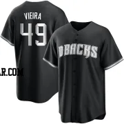 Thyago Vieira Men's Arizona Diamondbacks Black/White Replica Jersey