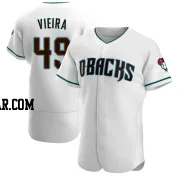 Thyago Vieira Men's Arizona Diamondbacks White/Teal Authentic Alternate Jersey