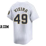 Thyago Vieira Men's Milwaukee Brewers White Limited Alternate Jersey