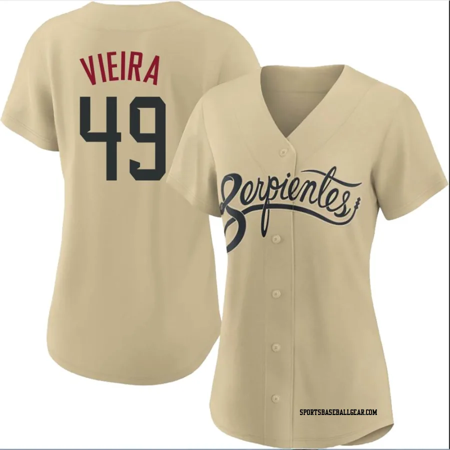 Thyago Vieira Women's Arizona Diamondbacks Gold Authentic 2021 City Connect Cool Base Jersey