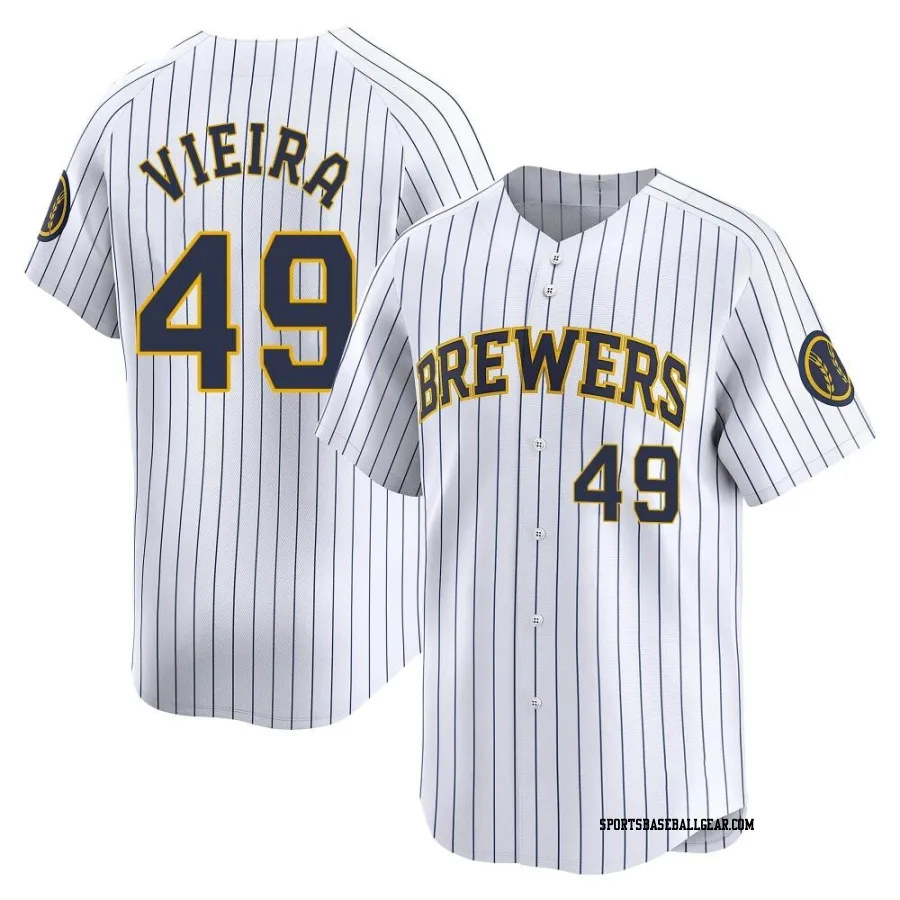 Thyago Vieira Youth Milwaukee Brewers White Limited Alternate Jersey