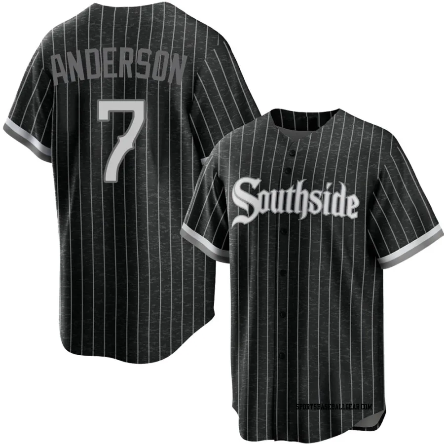 Tim Anderson Men's Chicago White Sox Black Replica 2021 City Connect Jersey