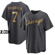 Tim Anderson Men's Chicago White Sox Charcoal Game Replica 2022 All-Star Jersey