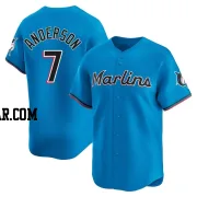 Tim Anderson Men's Miami Marlins Blue Limited Alternate Jersey