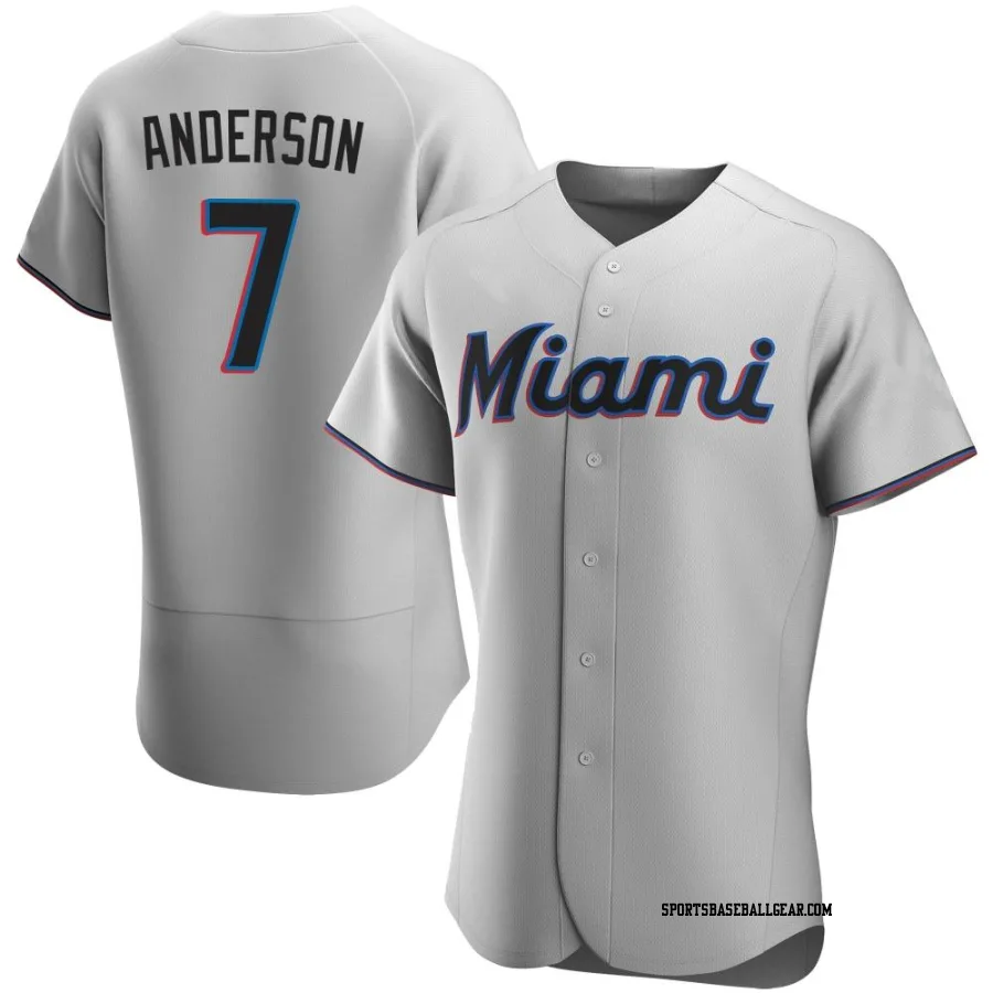 Tim Anderson Men's Miami Marlins Gray Authentic Road Jersey