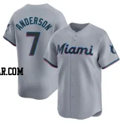 Tim Anderson Men's Miami Marlins Gray Limited Road Jersey