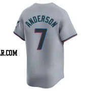 Tim Anderson Men's Miami Marlins Gray Limited Road Jersey