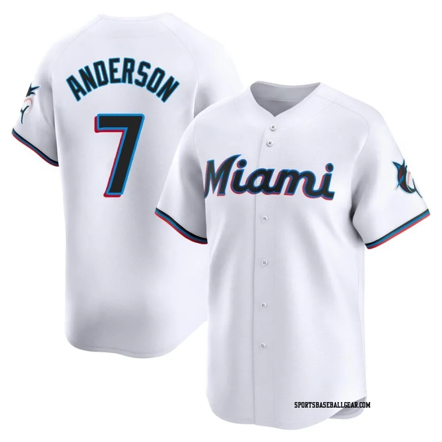 Tim Anderson Men's Miami Marlins White Limited Home Jersey