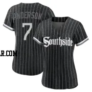 Tim Anderson Women's Chicago White Sox Black Authentic 2021 City Connect Jersey