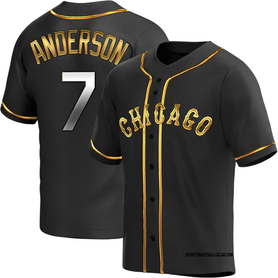 Tim Anderson Youth Chicago White Sox Black Golden Replica Alternate Jersey