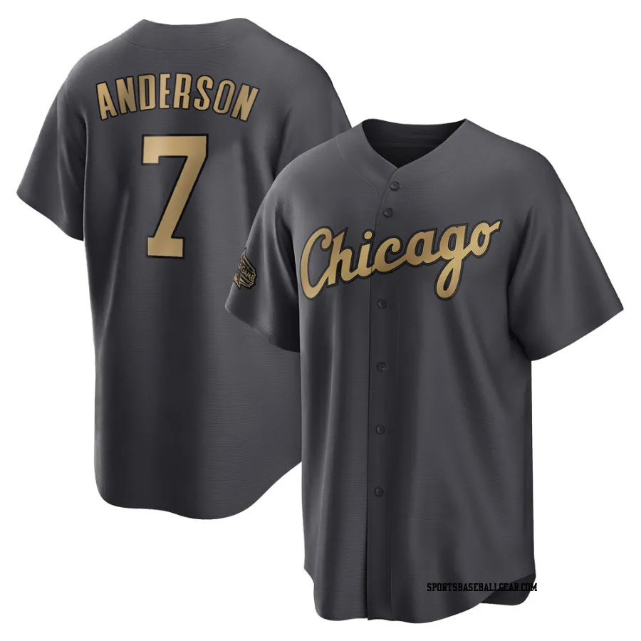 Tim Anderson Youth Chicago White Sox Charcoal Game Replica 2022 All-Star Jersey