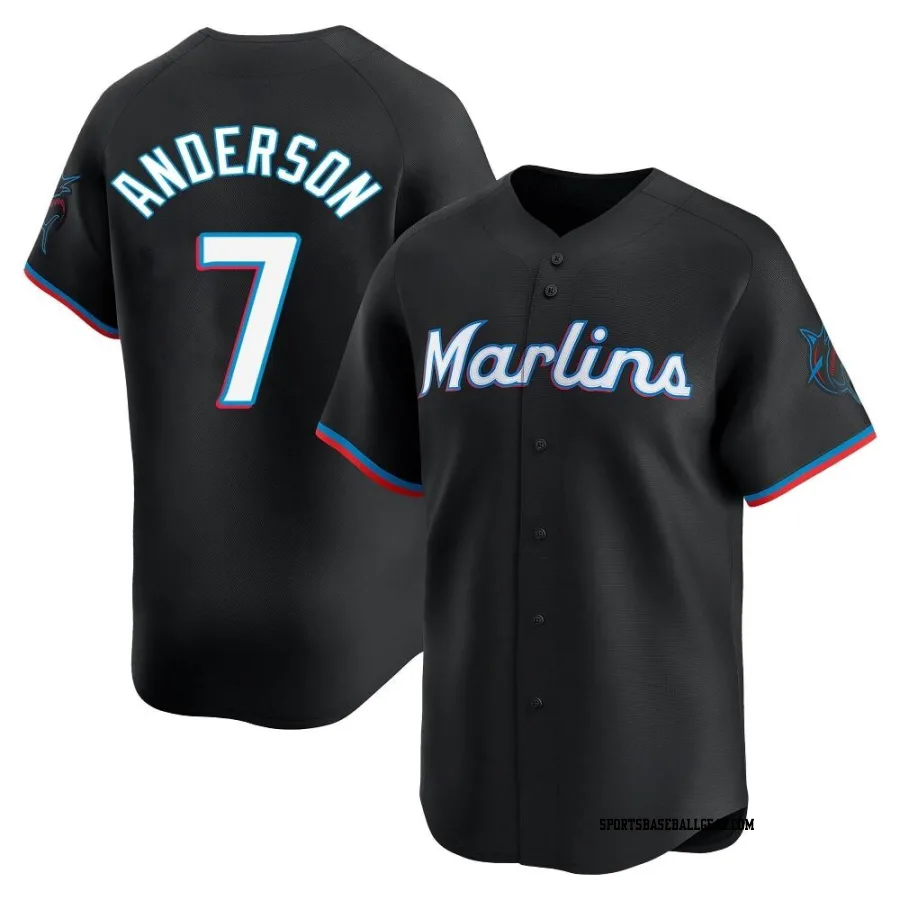 Tim Anderson Youth Miami Marlins Black Limited Alternate Jersey