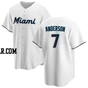 Tim Anderson Youth Miami Marlins White Replica Home Jersey