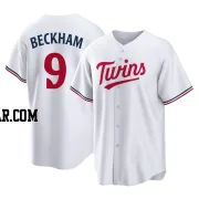 Tim Beckham Men's Minnesota Twins White Replica Home Jersey