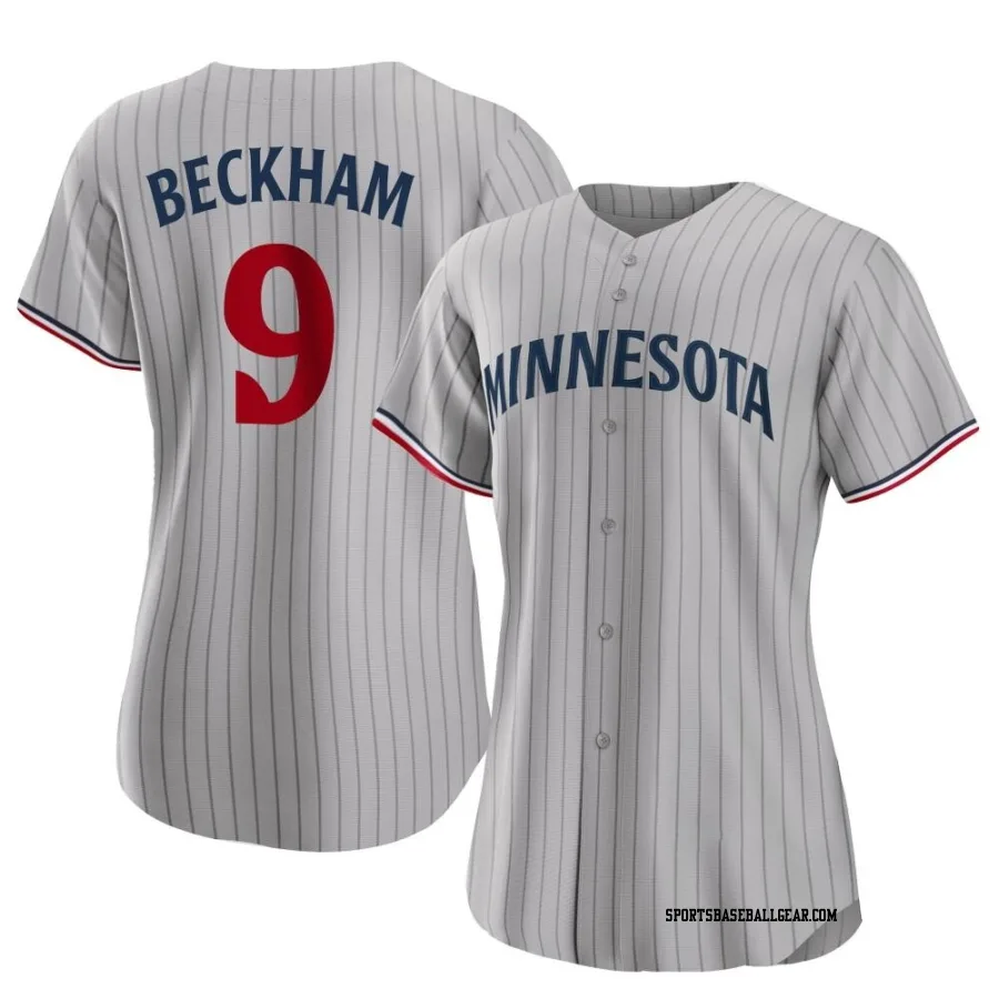 Tim Beckham Women's Minnesota Twins Gray Authentic Road Jersey