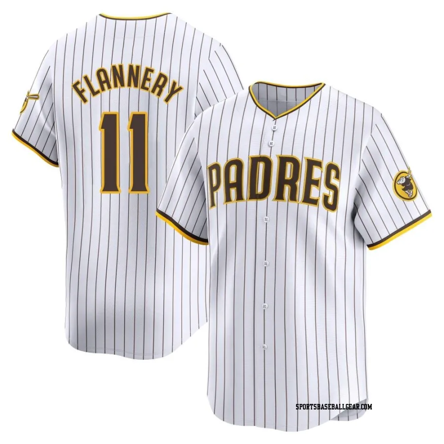 Tim Flannery Men's San Diego Padres White Limited Home Jersey