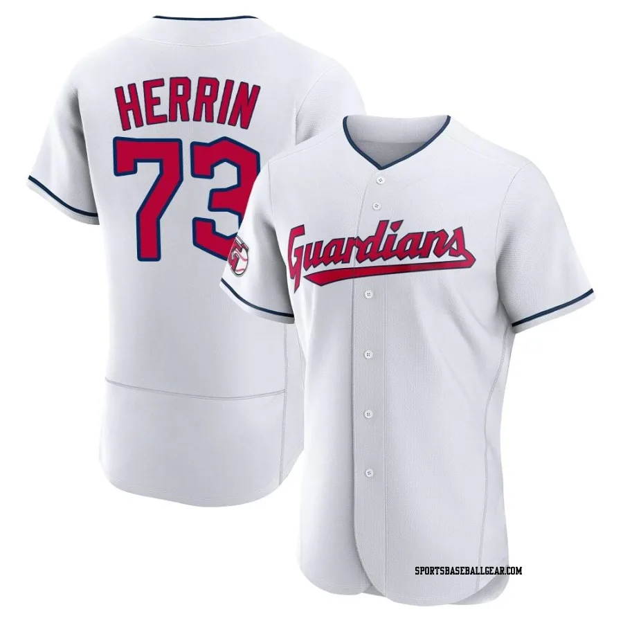 Tim Herrin Men's Cleveland Guardians White Authentic Home Jersey