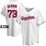 Tim Herrin Men's Cleveland Guardians White Replica Home Jersey