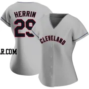 Tim Herrin Women's Cleveland Guardians Gray Authentic Road Jersey