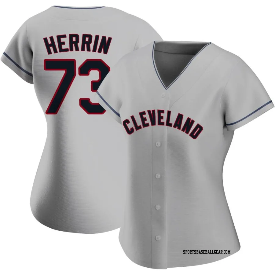 Tim Herrin Women's Cleveland Guardians Gray Replica Road Jersey