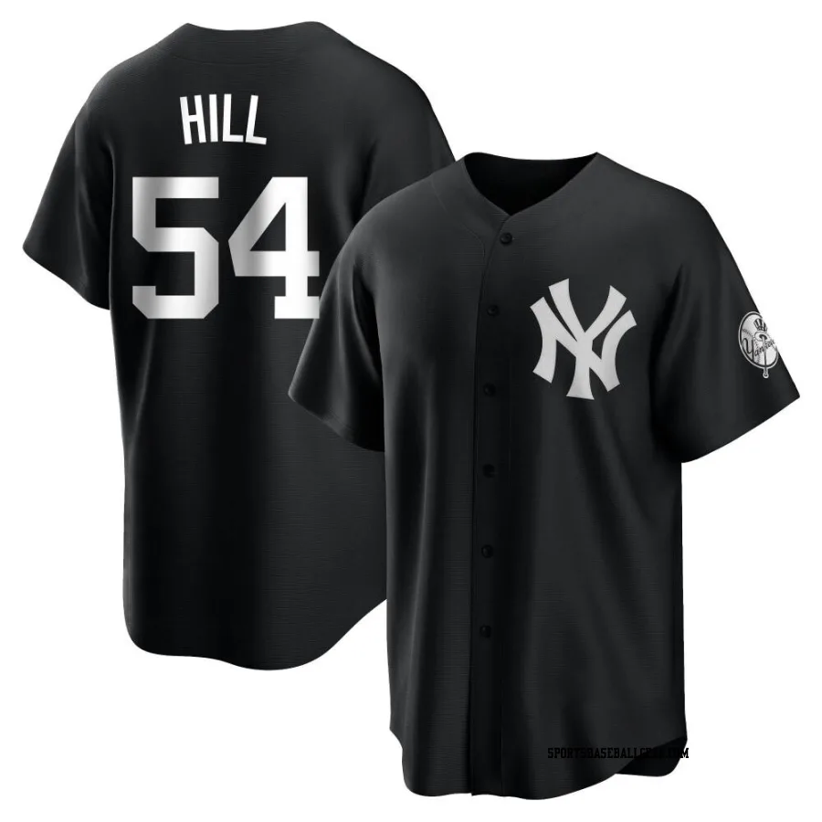 Tim Hill Youth New York Yankees Black/White Replica Jersey