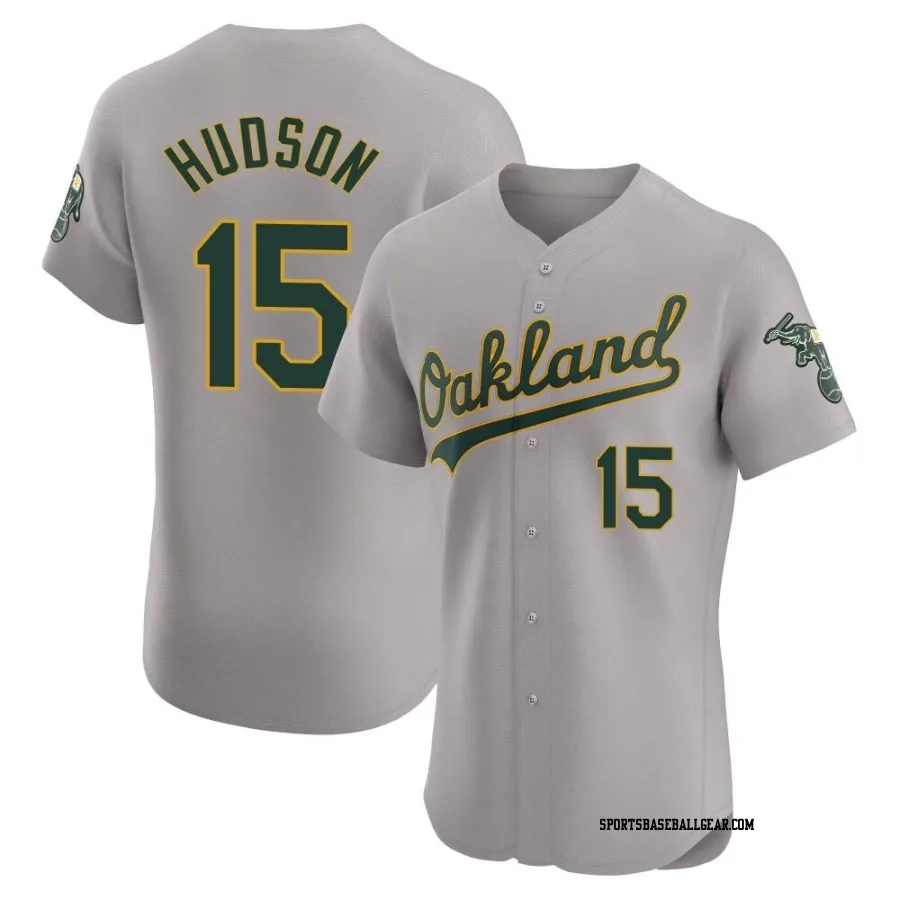 Tim Hudson Men's Oakland Athletics Gray Elite Road Jersey