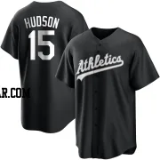 Tim Hudson Youth Oakland Athletics Black/White Replica Jersey