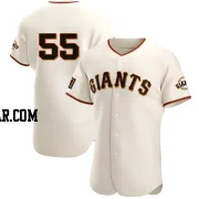 Tim Lincecum Men's San Francisco Giants Cream Authentic Home Jersey