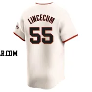 Tim Lincecum Men's San Francisco Giants Cream Elite Home Jersey