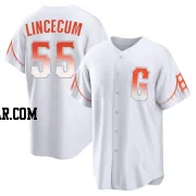 Tim Lincecum Youth San Francisco Giants White Replica 2021 City Connect Jersey