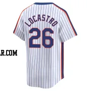 Tim Locastro Men's New York Mets White Limited Cooperstown Collection Jersey